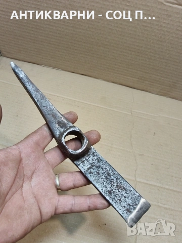 Соц Стар Ръчно Кован Каменоделски Инструмент 0.450кг. НОМЕР 1387., снимка 5 - Антикварни и старинни предмети - 53940276