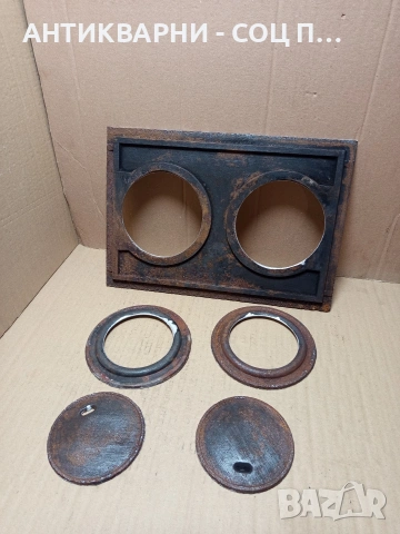 Соц Стара Чугунена Плоча За Огнище Камини Барбекю Барбекюта. Номер 502., снимка 4 - Антикварни и старинни предмети - 53114591