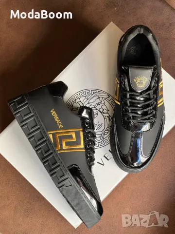 Versace черни мъжки маратонки 