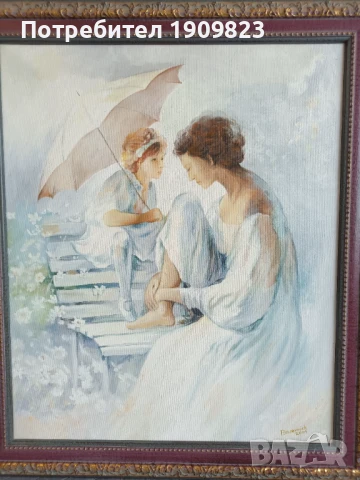 Голяма маслена картина , снимка 2 - Картини - 50611909