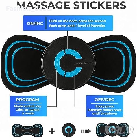 Нов Мини Масажор за Врат Тяло 6 Режима USB Зареждане Подарък, снимка 2 - Масажори - 42711496