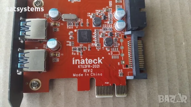 Inateck KT4006 Dual Port USB 3.0 PCI-E Adapter Card, снимка 7 - Други - 56169224