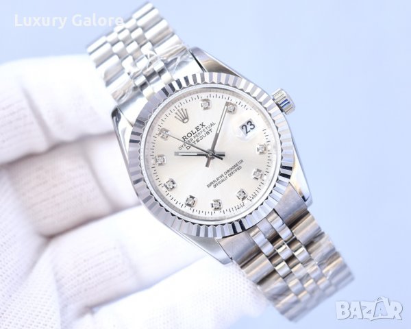 Унисекс часовник Rolex Oyster Perpetual Datejust с автоматичен механизъм, снимка 2 - Дамски - 36927574