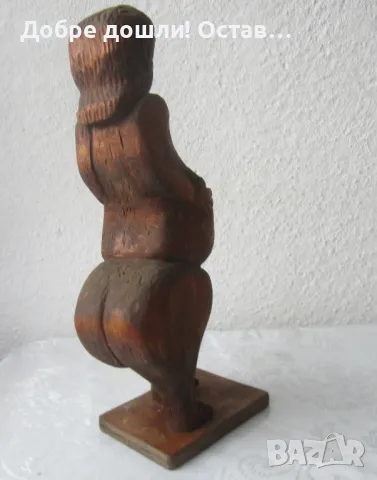 Стара дървена фигура, дърворезба и други дървени фигури, снимка 3 - Антикварни и старинни предмети - 50211310