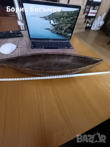 Винтидж дървена декорация в стил лодка, снимка 2 - Антикварни и старинни предмети - 51986503