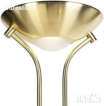 Qazqa Diva 2 - Модерна подова лампа, месинг с LED светлина с димер, за четене, с 2 лампи - Стоманена, снимка 4 - Лампиони - 52030496