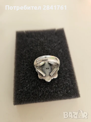 Сребърен пръстен с тюркоаз, снимка 9 - Пръстени - 47165627