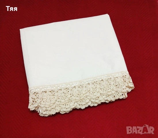 Чаршафи хасе с плетена дантела , снимка 3 - Спално бельо - 53931292