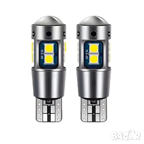 LED крушки T10 W5W бели 6000K 12-24V 2 броя