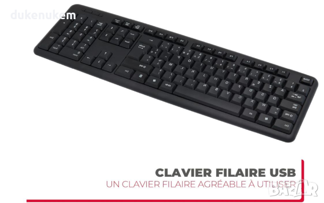 Чисто Новa USB клавиатура APM AZERTY 105 клавиша цифров блок, снимка 4 - Клавиатури и мишки - 44737734