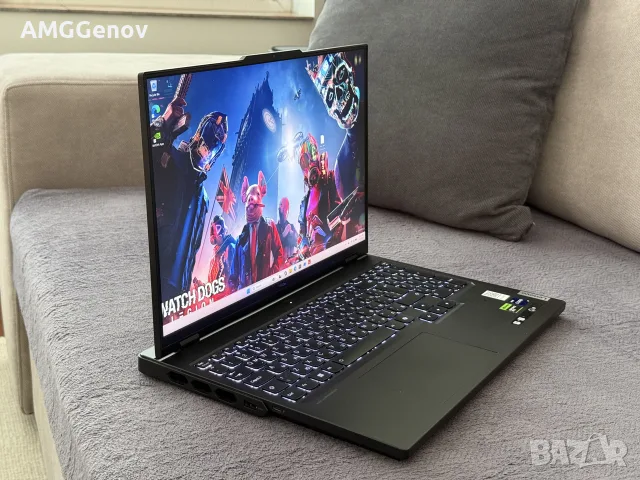 Геймърски Лаптоп 16'QHD+ 240Hz Core i9-14900HX RTX 4090 16GB Lenovo Legion 7 Pro 32GB DDR5 2TB SSD, снимка 4 - Лаптопи за игри - 55737345