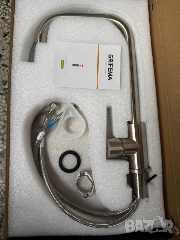 Кухненски Смесител Grifema R999-64-B, Енергийна Ефективност, Инокс, Едноръкохватков!