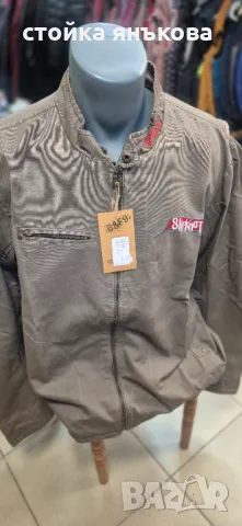 Мъжко яке, пролетно есенно в бежово кафяво, памучен плат , снимка 6 - Якета - 49748304