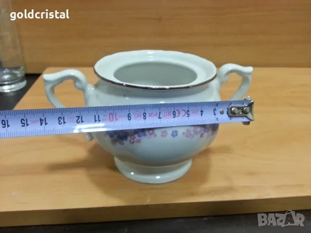 стар български порцелан захарница , снимка 3 - Антикварни и старинни предмети - 49426681