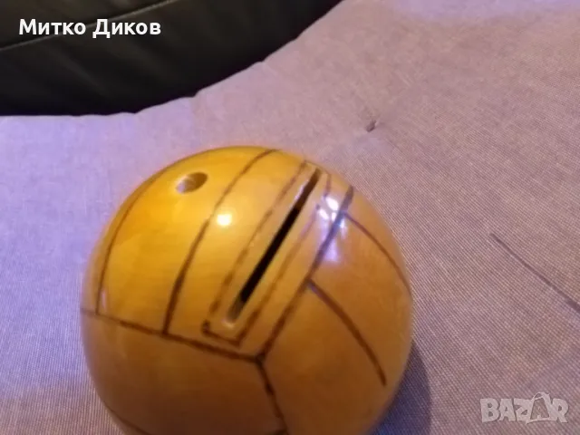 Дървена топка от соца касичка фи 88мм рядка и трудно се прави, снимка 3 - Декорация за дома - 49106027