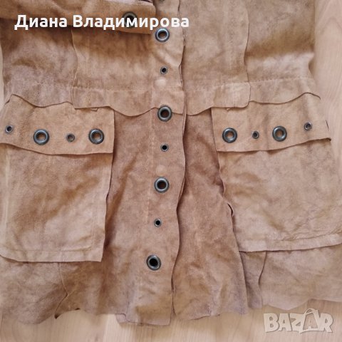 Манто естествен велур, снимка 4 - Якета - 30728358