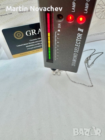 Сребърно колие с мойсанит (Диамант) 1 карат, снимка 10 - Колиета, медальони, синджири - 52808834