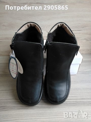 Нови кожени шити обувки с вата, снимка 2 - Дамски боти - 31543516