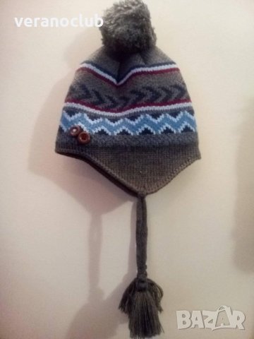 Детска плетена шапка 54 см, снимка 2 - Шапки, шалове и ръкавици - 31228228