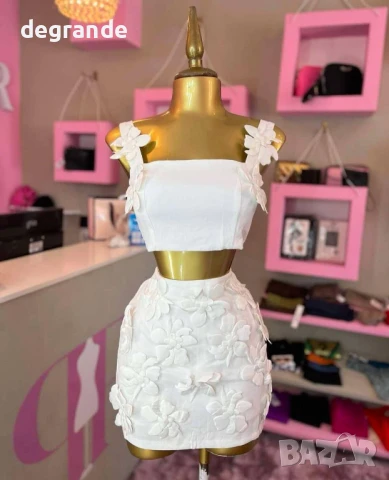 Комплект от две части в бяло и черно, снимка 5 - Комплекти - 50783185