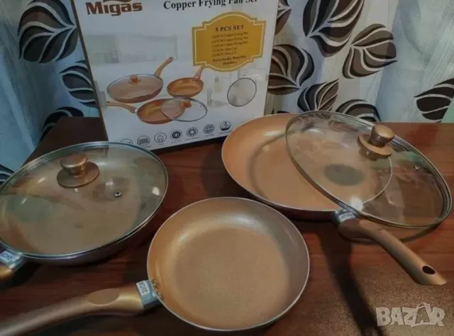 Комплект от 3 керамични тигана за всяка кухня Migas ML-0015, снимка 1