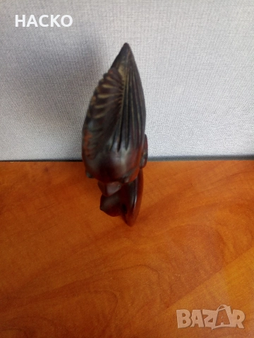 Африканска Ръчно Изработена Дървена Статуетка от Червено Дърво 1994 г. Того, снимка 3 - Статуетки - 52651523