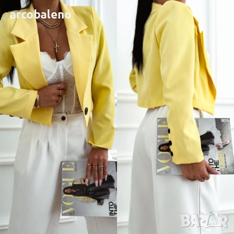 Дамско късо елегантно сако, 6цвята , снимка 8 - Сака - 53124267