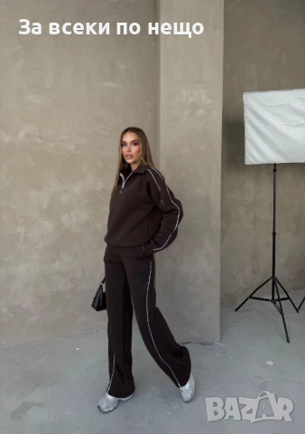 Дамски Памучен Ватиран Спортен Комплект🔝Дамски Спортен Екип - Налични Различни Цветове Код S211, снимка 7 - Спортни екипи - 52419313