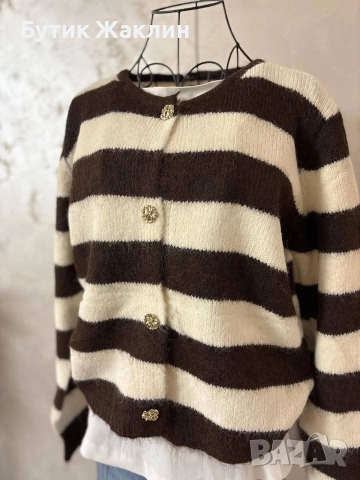 Дамска жилетка райе, снимка 2 - Жилетки - 52569619