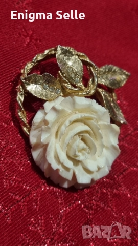 Винтидж брошка, снимка 2 - Антикварни и старинни предмети - 52528069