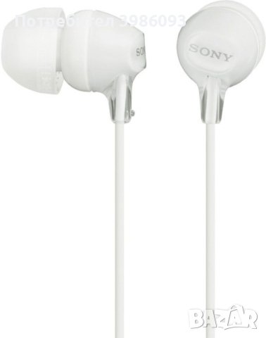 Слушалки Sony MDR-EX15LP, бял - MDREX15LPW.AE, снимка 1 - Слушалки и портативни колонки - 44242402