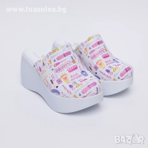 Работни анатомични чехли на платформа от естествена кожа | Марка Tuasolea, снимка 1