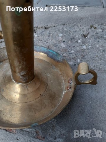 Красив месингов свещник Дания, снимка 2 - Декорация за дома - 39941032