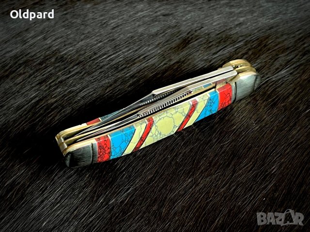 Висококачествен колекционерски джобен сгъваем нож Copperhead Stoneworx. RR2400, снимка 4 - Ножове - 42890876