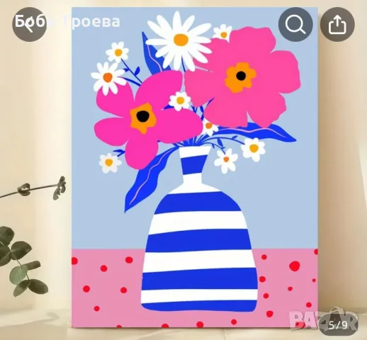 Докосващо цветно Платно Арт -феерия от багри ,подаряващи пъстри и свежи емоции