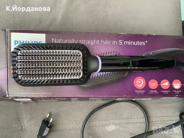 Четка за изправяне на коса Philips, снимка 3 - Преси за коса - 49006596