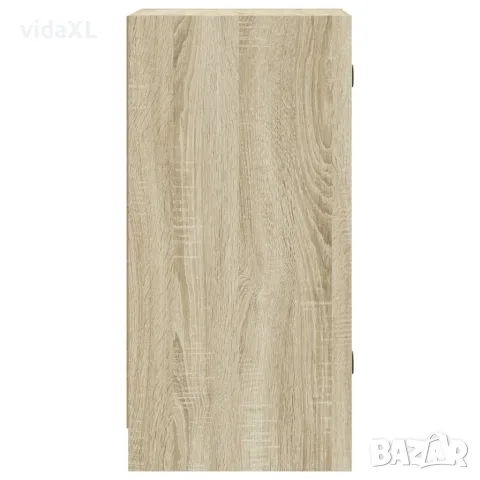 vidaXL Страничен шкаф със стъклени врати, дъб сонома, 35x37x75,5 cm, снимка 7 - Бюфети - 56148148