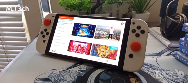 Nintendo Switch OLED 64GB + Dock + Joy-Con Grip | Отлично състояние