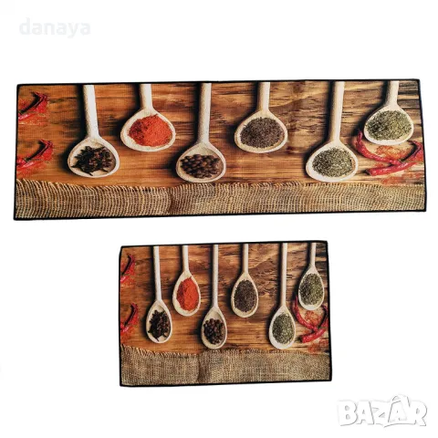 5257 Пътеки за кухня с принт кухненски постелки, 2 броя