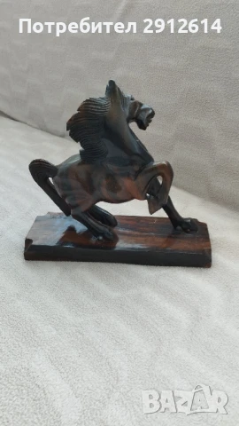 Дървена фигурка кон, снимка 3 - Антикварни и старинни предмети - 51353730