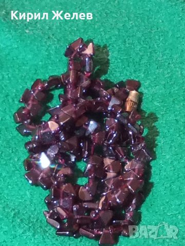 КОЛИЕ Натурален ГРАНАТ ВИОЛЕТ ОТТЕНЪК СТАР АРТ ГЕРДАН от БЛАГОРОДНИ КАМЪНИ 14994