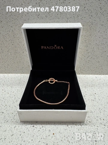 Гривна Pandora розово-златиста