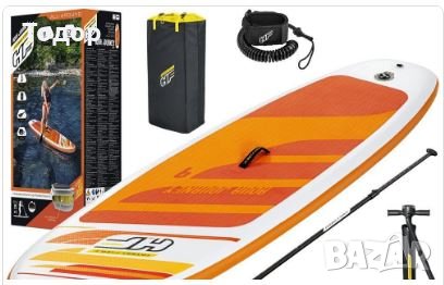 Надуваема дъска  Surf Board Aqua jornej   274x76x12 см Bestway padle board set, снимка 4 - Водни спортове - 33753357