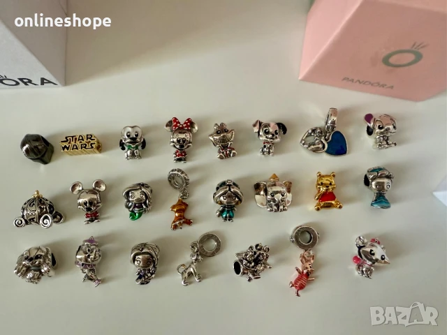 S925 Сребърни талисмани Pandora ALE - Disney , Mickey , Ариел и други, снимка 2 - Бижутерийни комплекти - 50666451