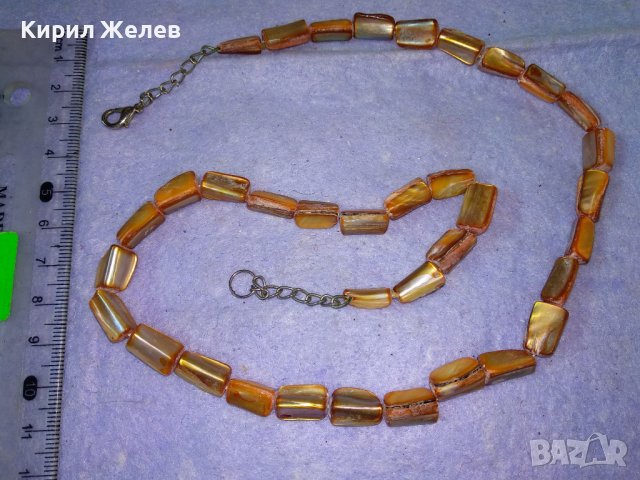 СКЪПОЦЕННО СЕДЕФЕНО АРТ КОЛИЕ КРАЛСКИ СЕДЕФ ХЕНД МЕЙД БИЖУ 34727, снимка 3 - Колиета, медальони, синджири - 39197182