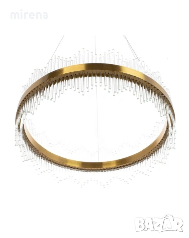 LED ЛЕД Димируем кристален полилей на връв 100 см зллатен, снимка 7 - Лампи за таван - 53224475