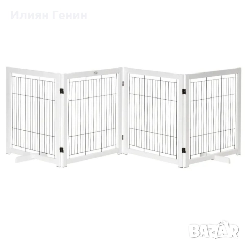 PawHut Дървена предпазна врата за кучета