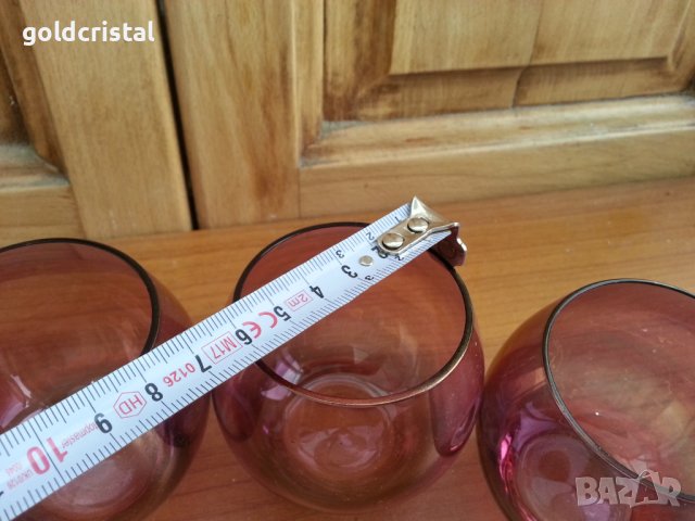 Цветни стъклени чашки за ракия, снимка 5 - Антикварни и старинни предмети - 31881776