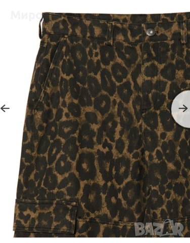 Панталон Cropp с леопардова щампа и карго джобове - 28 размер , снимка 3 - Панталони - 54172412