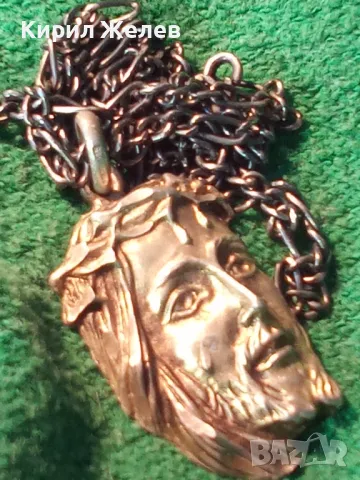 БАРЕЛЕФЕН СРЕБЪРЕН МЕДАЛЬОН с ЛИКА на ИИСУС ХРИСТОС с СРЕБЪРНА ВЕРИЖКА ОКСИДИРАНО СРЕБРО 925 - 40587, снимка 17 - Антикварни и старинни предмети - 49328580